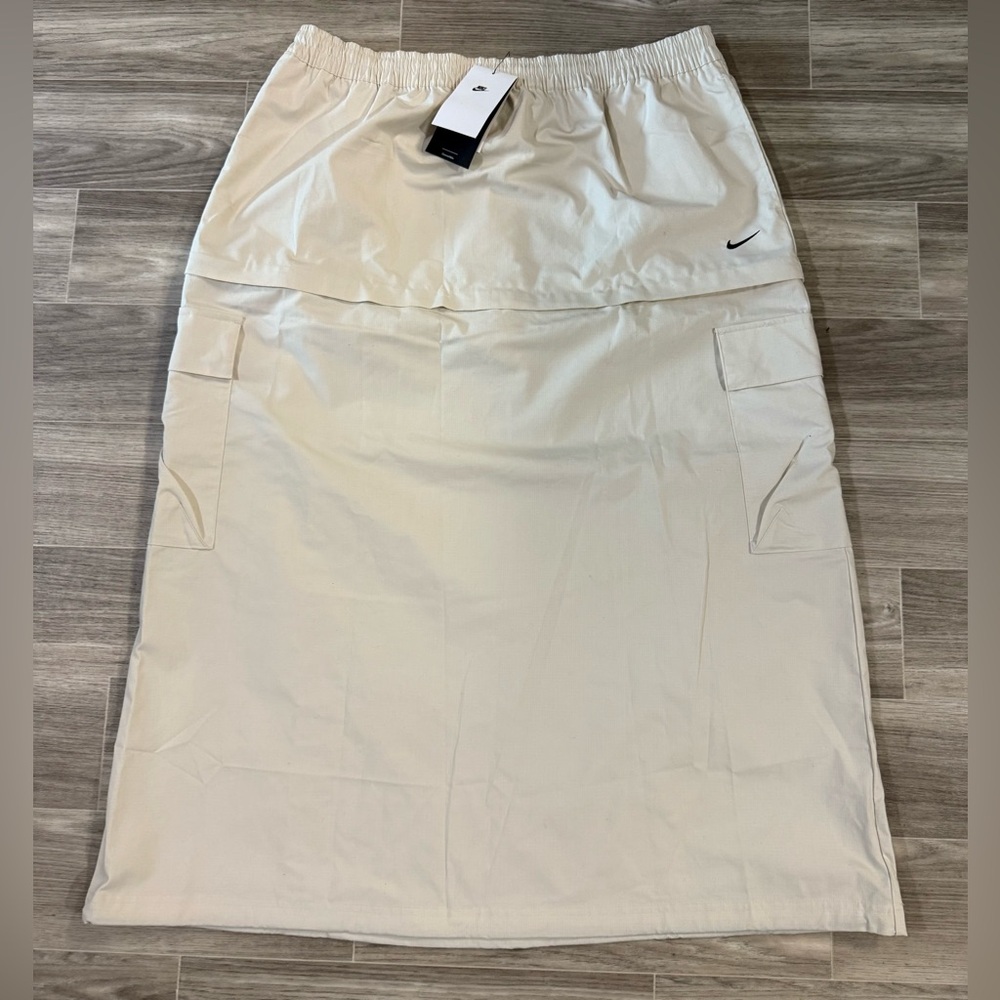 Nike Cream Maxi/Mini Convertible Skirt
